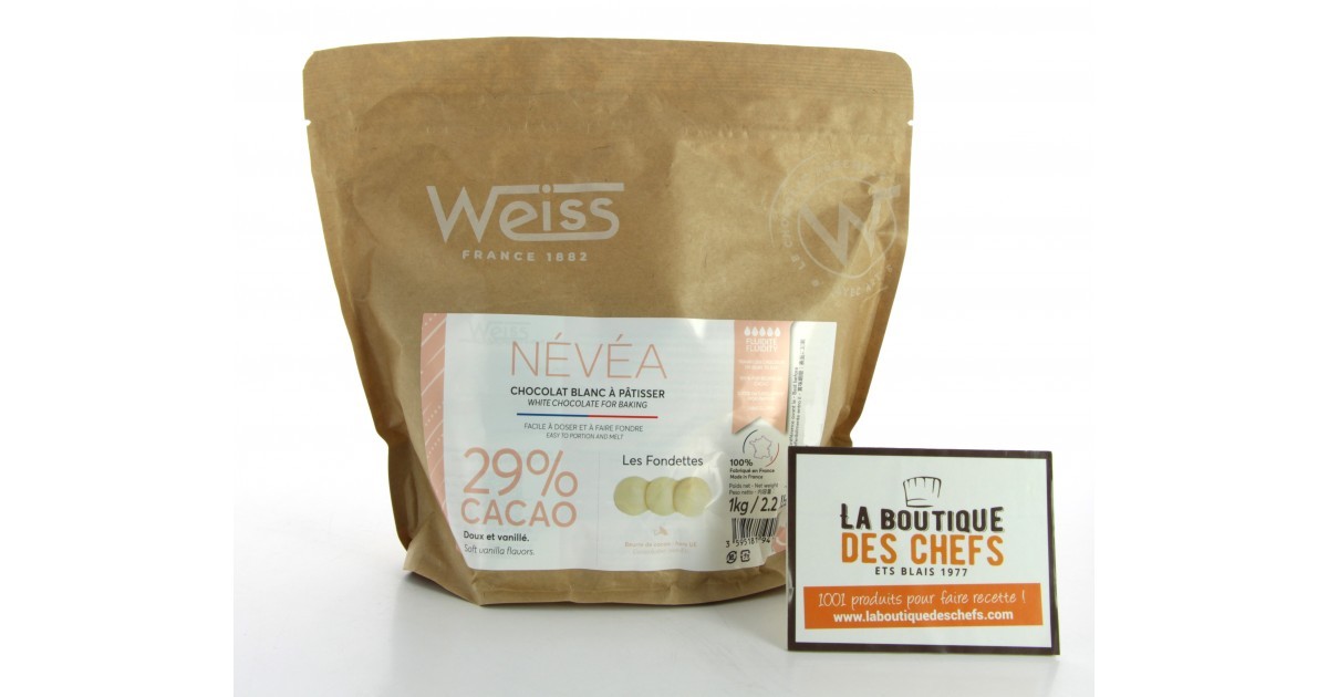 Chocolat blanc Névéa 29 % Weiss 1 kg - Chocolat WEISS