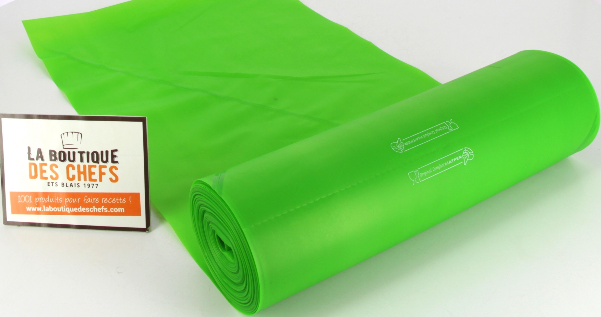 100 poches à douilles jetables 46 ou 54 cm (couleur verte) - Matfer-Bourgeat