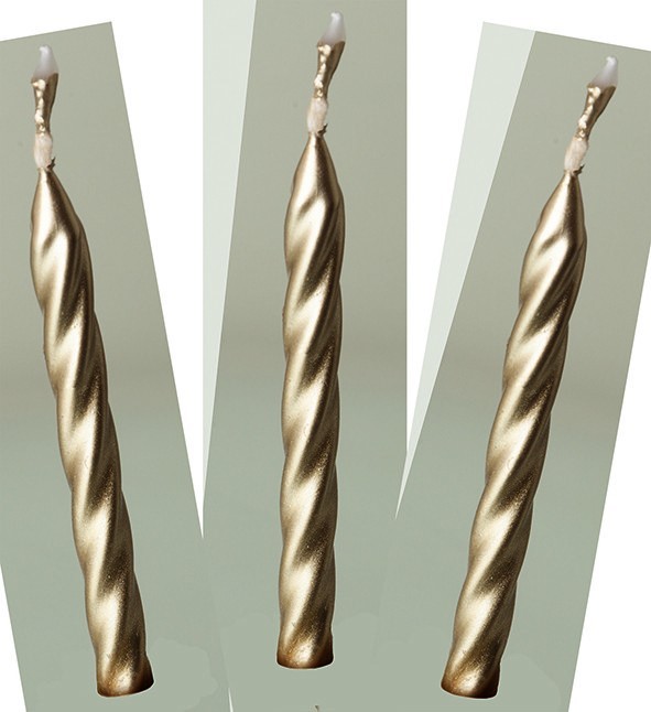 12 Bougies longues dorées 12 cm - ScrapCooking - Appareil des Chefs