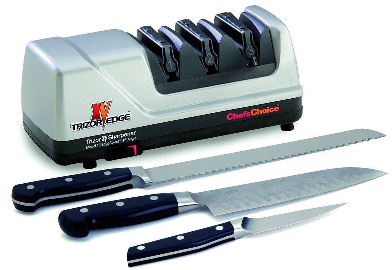 Aiguiseur de Couteaux Électrique Affûteur en Acier Inox, Electric Knife  Sharpener Outil de Cuisine Portable