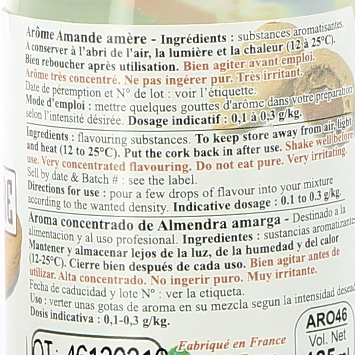 Arôme amande amère (concentré alimentaire) 125 ml - Deco Relief