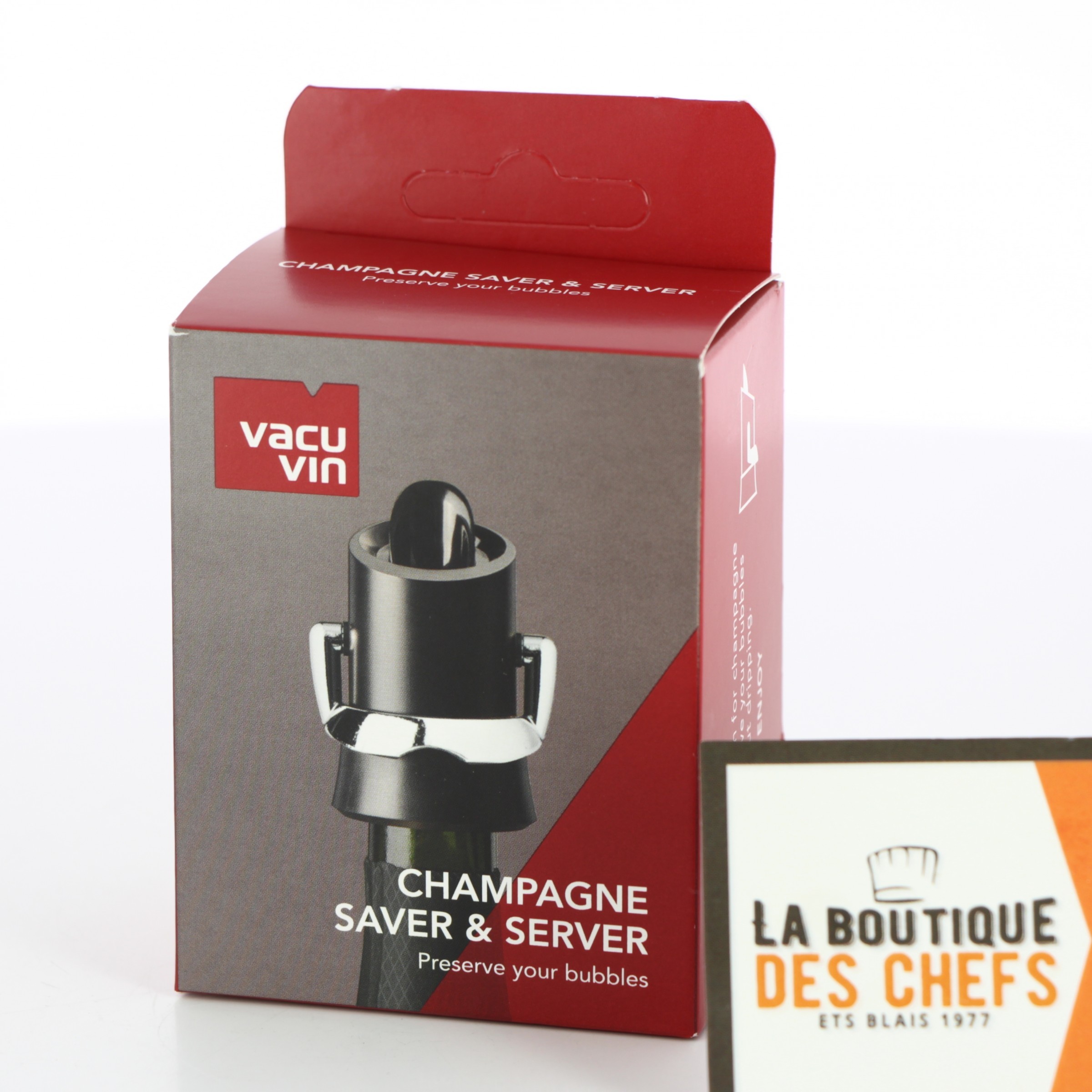 Vacuvin 1 pompe blanche et 1 bouchon Giftpack