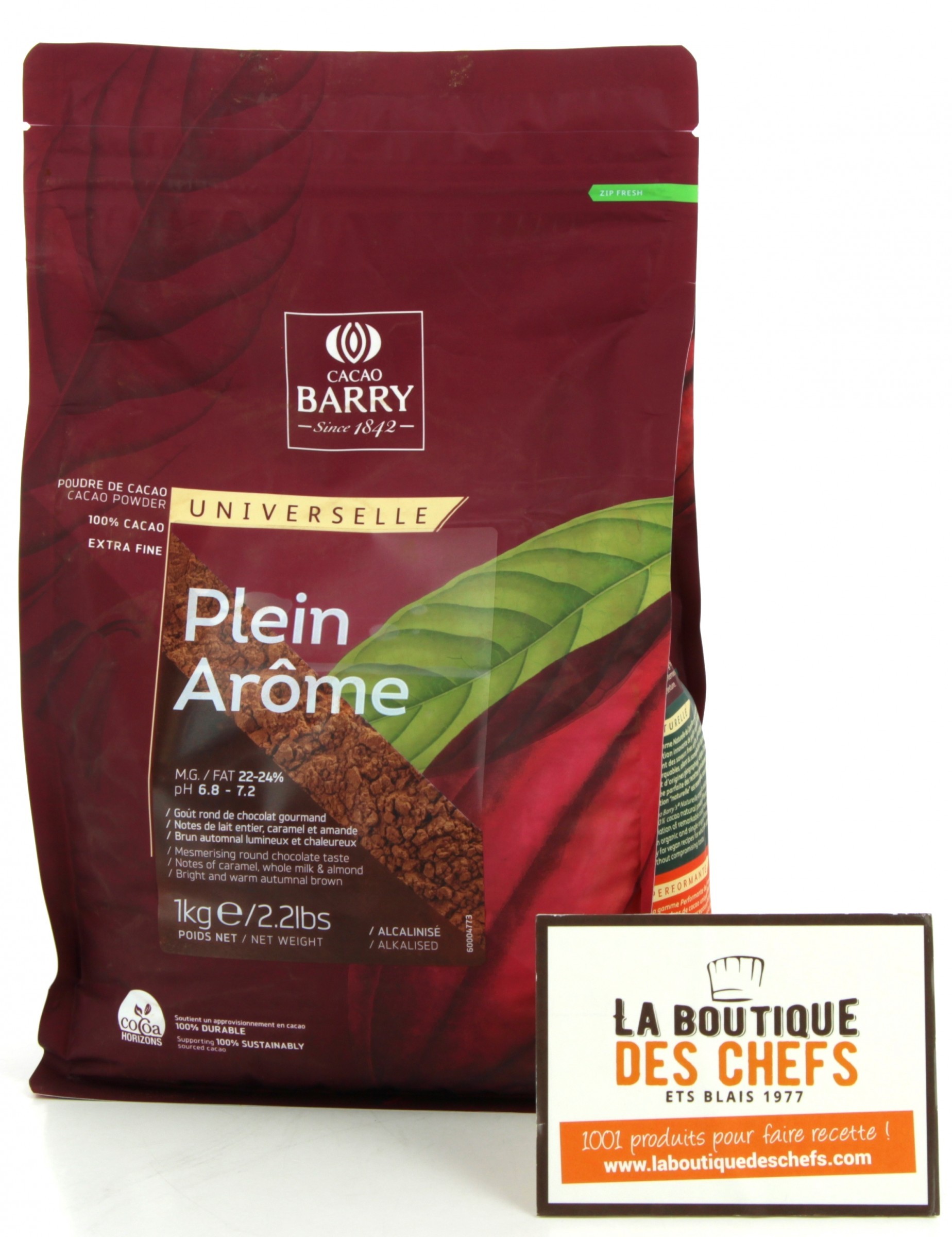 Cacao en Poudre Vegan Plein Arôme par 1 kg - Cacao Barry