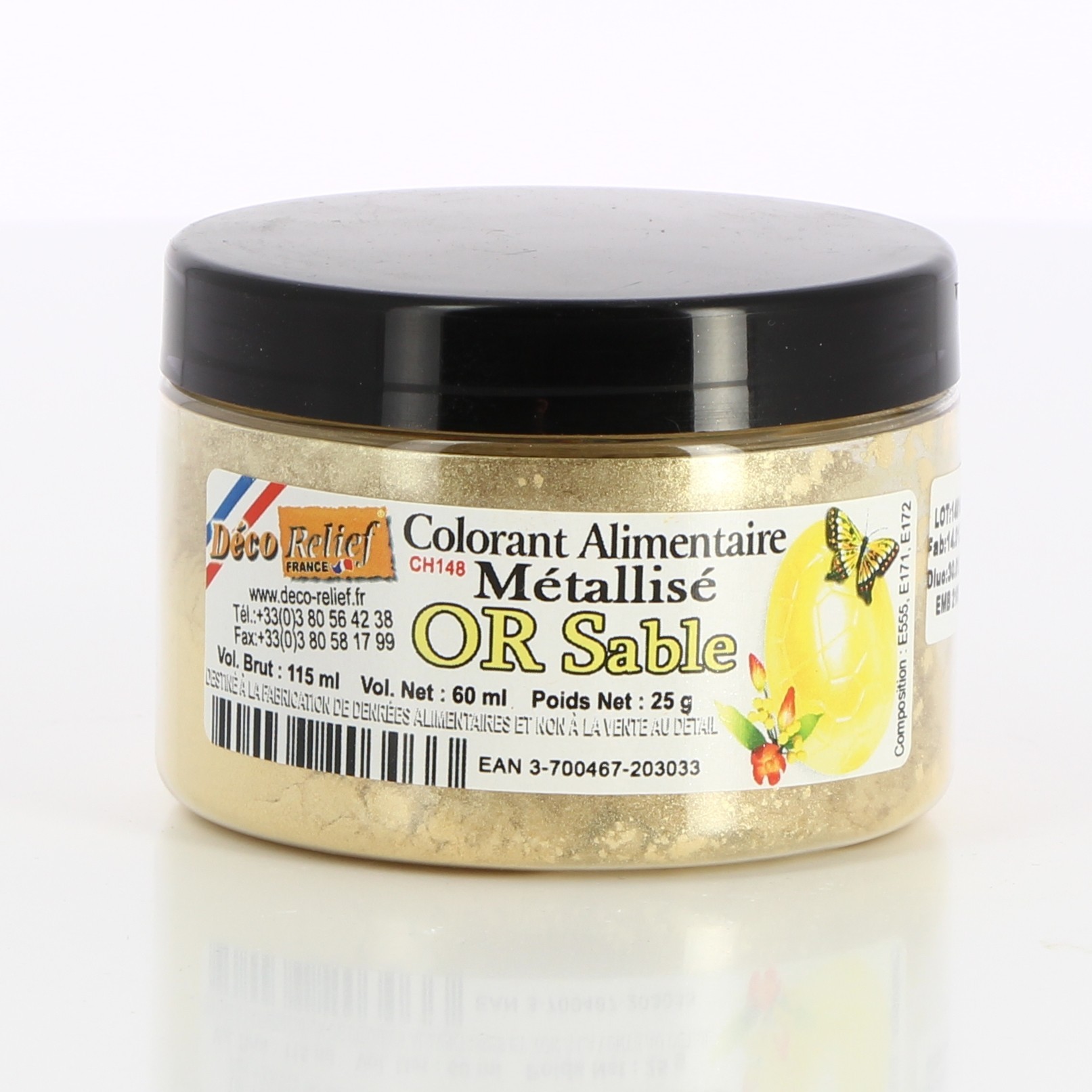 Colorant alimentaire poudre d'or (ملون غذائي ذهبي) Poids 10 g