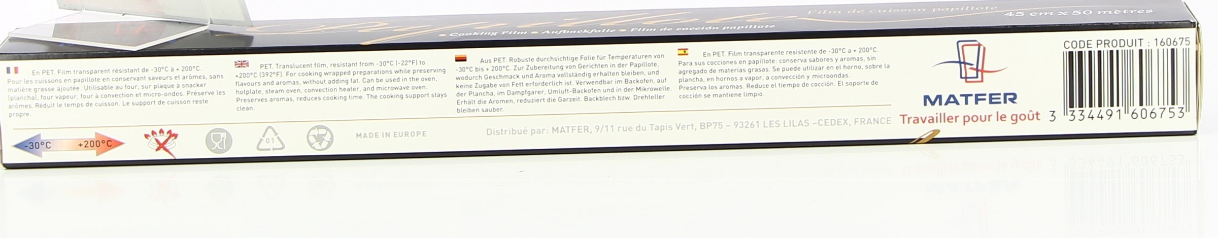 Film cuisson traditionnel et papillote NATPRO COOK rouleau 50cm x 25m :  : Hygiène et Santé