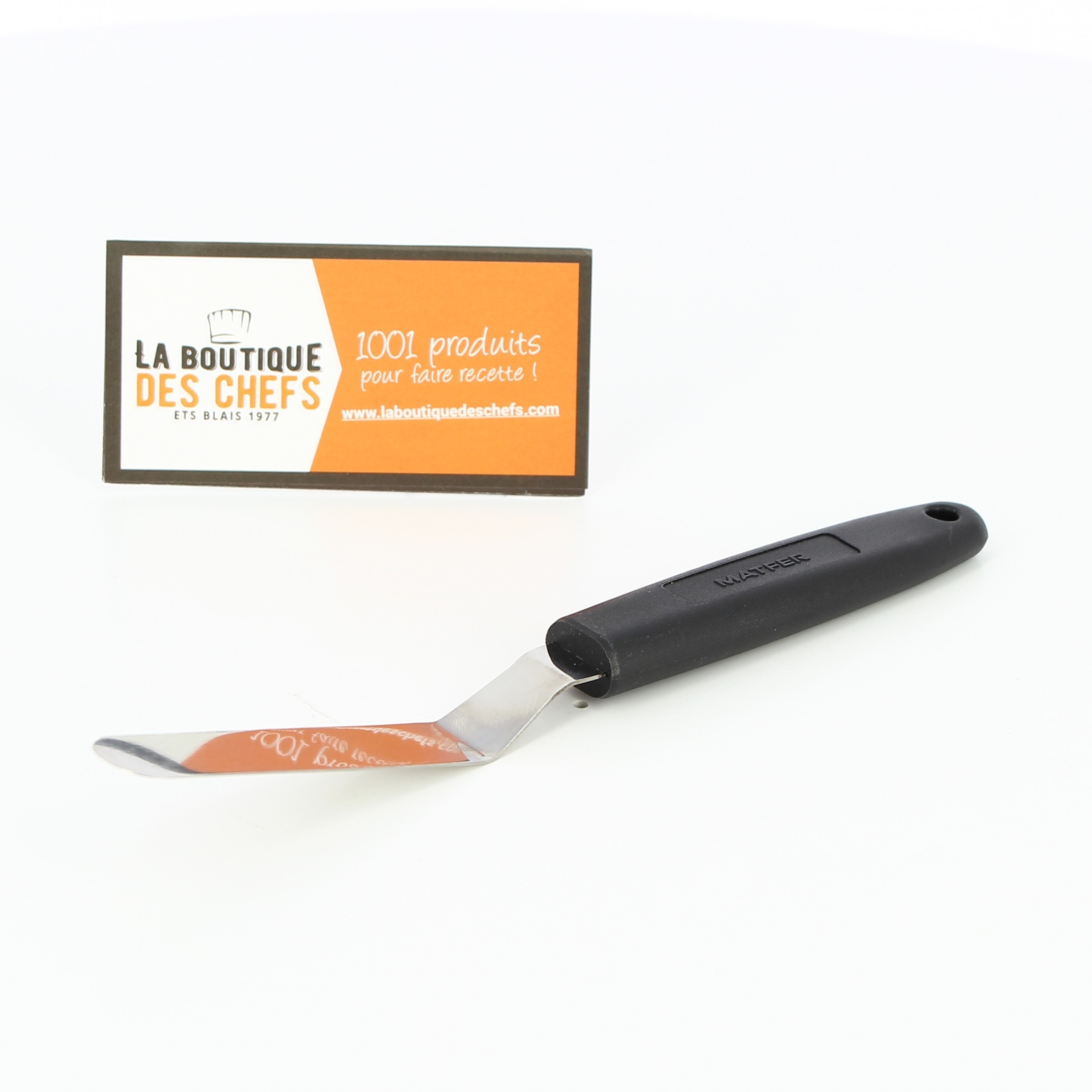 Petite spatule coudée de cuisine en Inox 22 cm - Matfer-Bourgeat