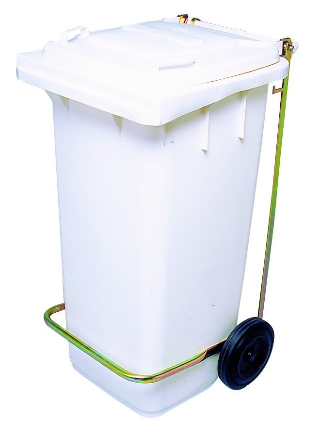 Conteneur poubelle 120 litres sans barre à 2 roues