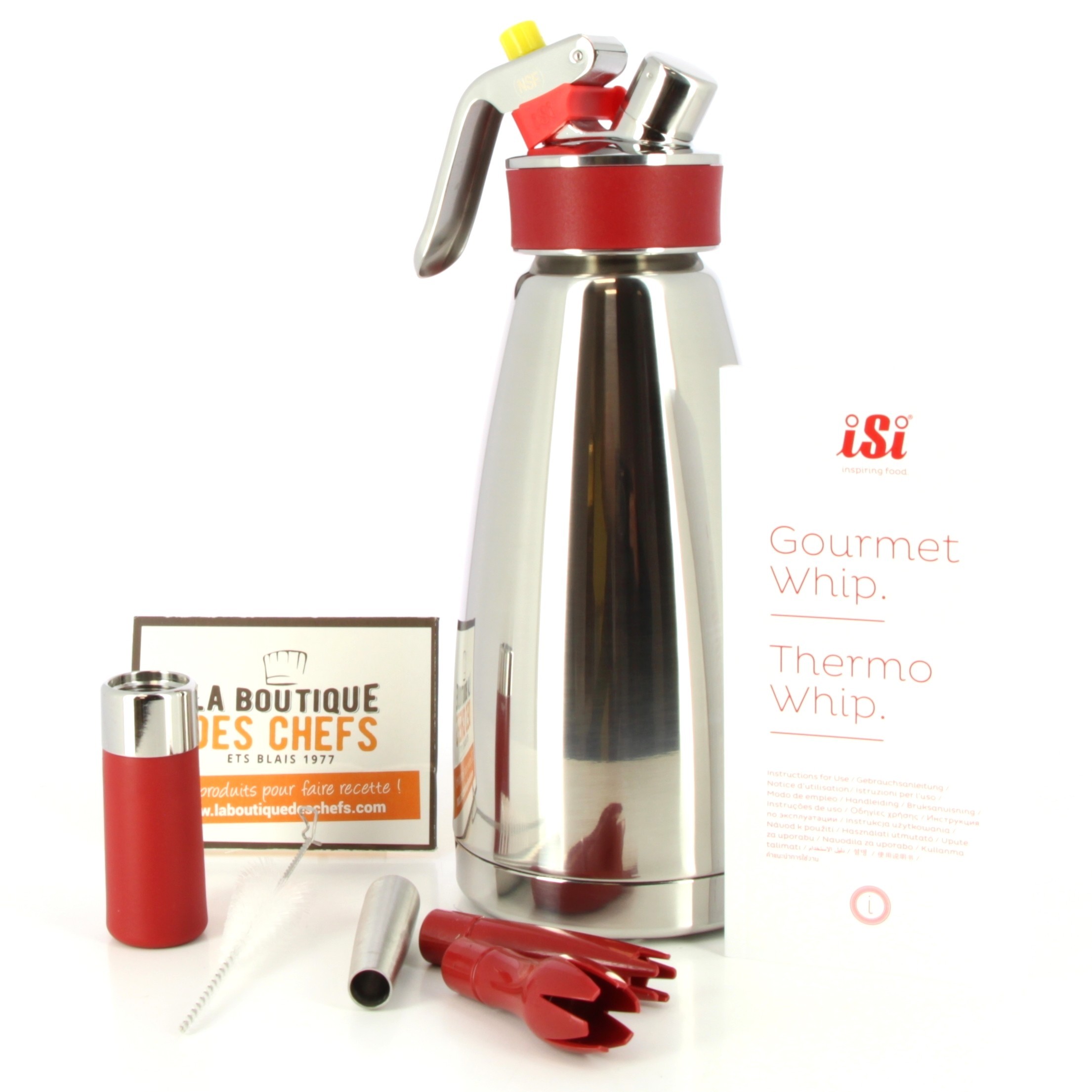 Siphon à chantilly THERMO WHIP professionnel isotherme 0,50 litre - ISI