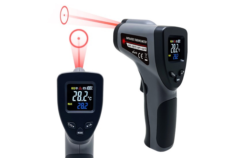 Thermomètre infrarouge à pointeur led 349°C ETI ref. 814-060 - Caloria